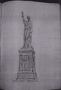 Statue of Liberty pedestal, early study.